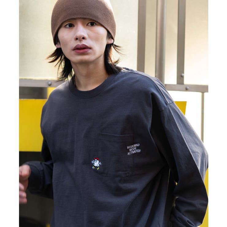 ポケット刺繍BIG T(LS)[品番：WG010097752]｜WEGO【MEN】（ウィゴー