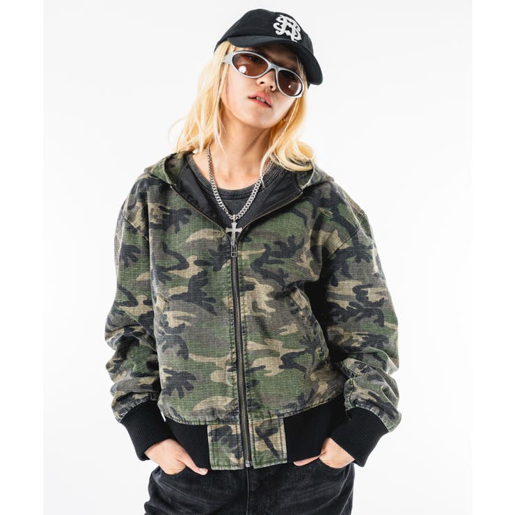 柄1 | リップストップフードブルゾン | WEGO【MEN】