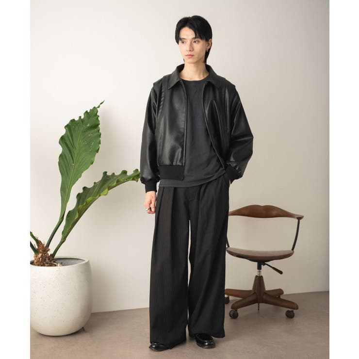 PUタックボンバージャケット | WEGO【MEN】 | 詳細画像15 