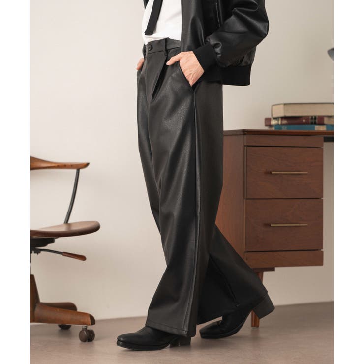 PUタックワイドトラウザー | WEGO【MEN】 | 詳細画像9 