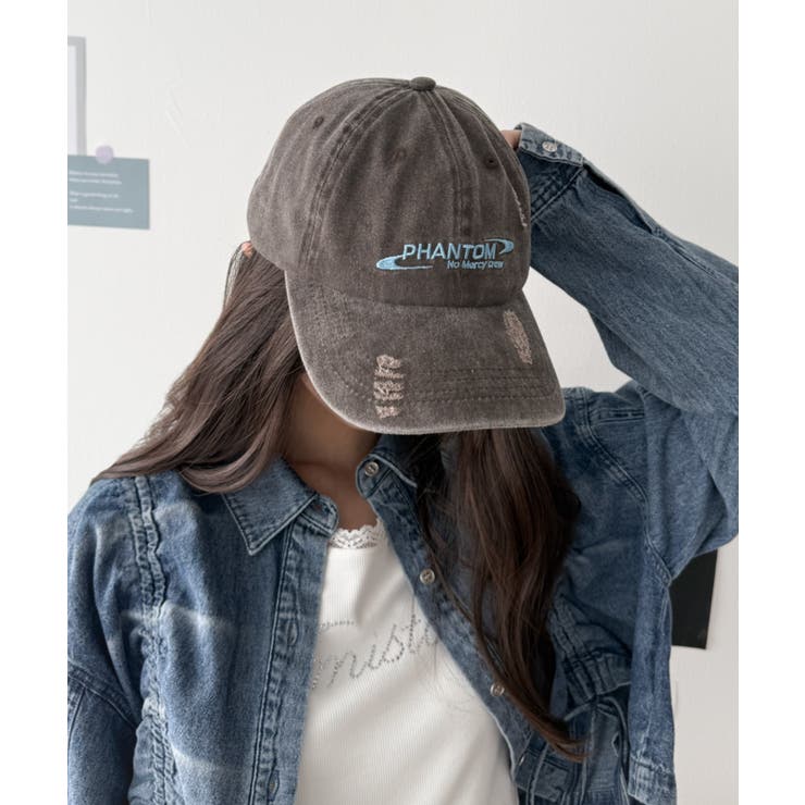 PHANTOMロゴダメージキャップ | WEGO【MEN】 | 詳細画像1 