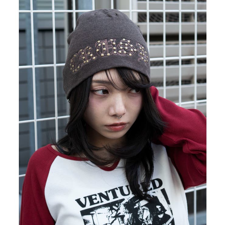 ロゴ刺繍スタッズビーニー | WEGO【MEN】 | 詳細画像2 