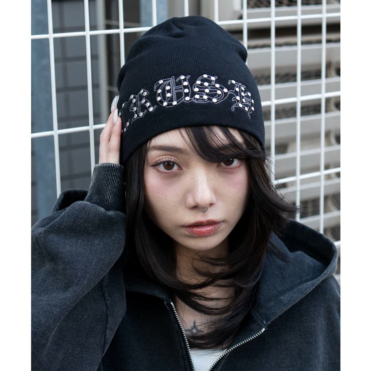 ロゴ刺繍スタッズビーニー | WEGO【MEN】 | 詳細画像4 