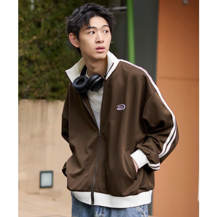 ブラウン | ライントラックジャケット | WEGO【MEN】