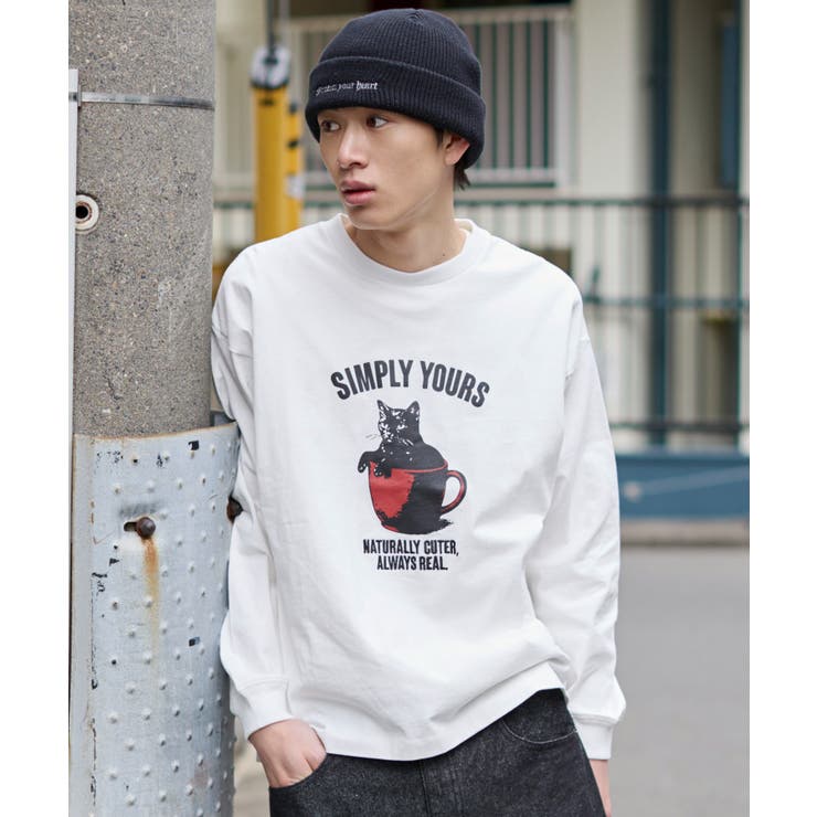 ホワイト | グラフィックBIG T(LS) | WEGO【MEN】