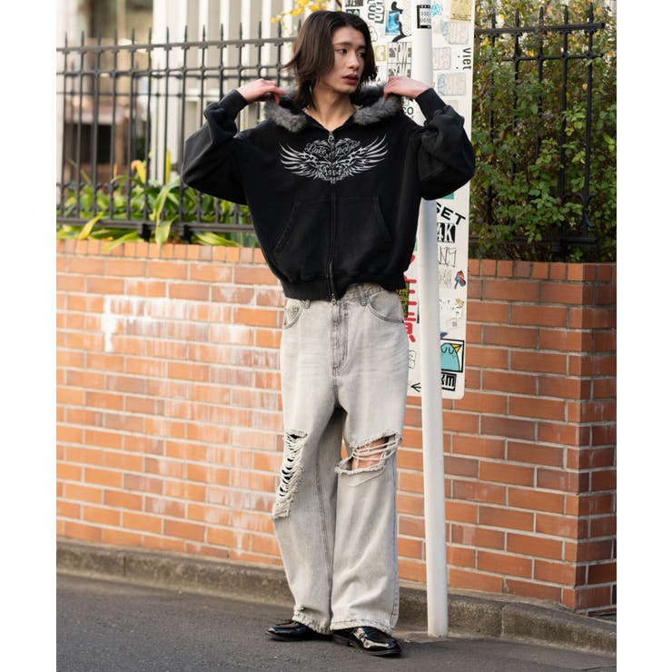 ブリーチファーグラフィックZIPパーカー | WEGO【MEN】 | 詳細画像4 
