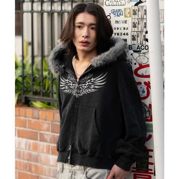 ブリーチファーグラフィックZIPパーカー | WEGO【MEN】 | 詳細画像25 