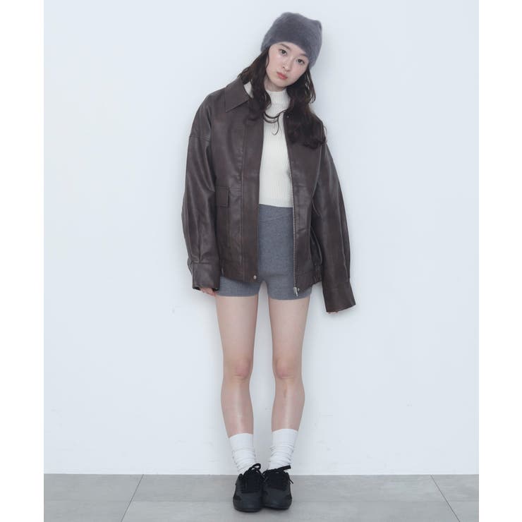 PUステンカラブルゾン | WEGO【WOMEN】 | 詳細画像2 