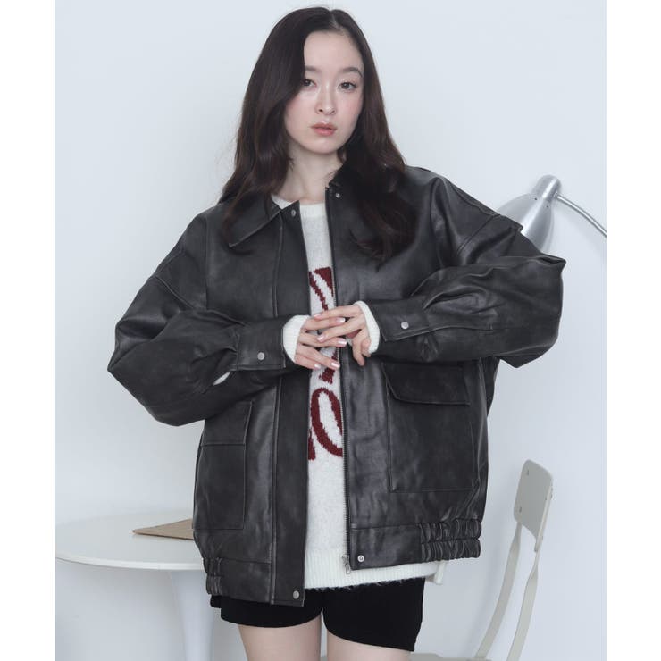 PUステンカラブルゾン | WEGO【WOMEN】 | 詳細画像14 