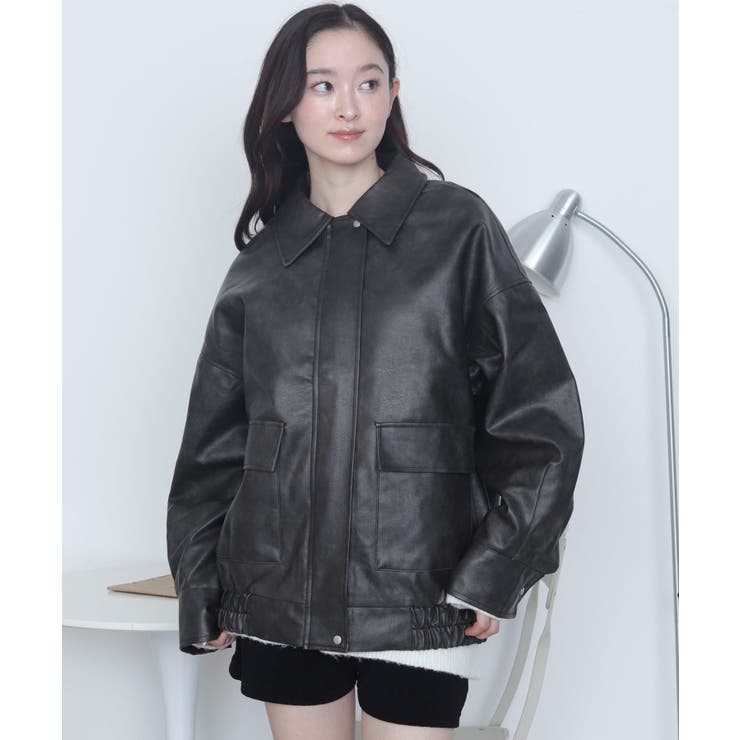 PUステンカラブルゾン | WEGO【WOMEN】 | 詳細画像15 