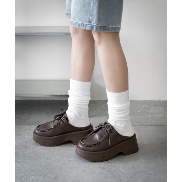 ブラウン | レースアップデザインサボ | WEGO【WOMEN】