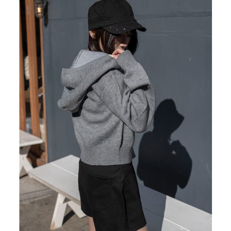 グラフィックジャガードニットZIPパーカー | WEGO【WOMEN】 | 詳細画像11 