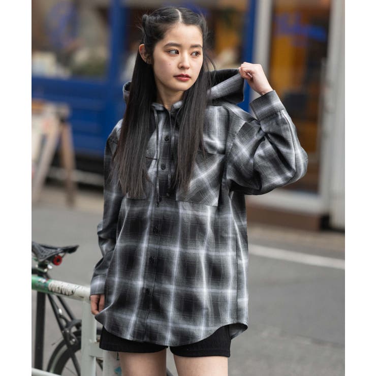 フードチェックシャツ | WEGO【WOMEN】 | 詳細画像23 