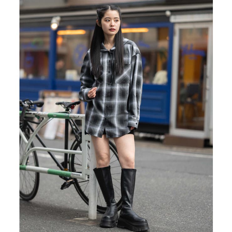 フードチェックシャツ | WEGO【WOMEN】 | 詳細画像24 