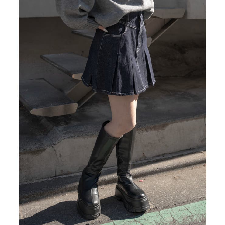 デニムプリーツミニスカート | WEGO【WOMEN】 | 詳細画像15 