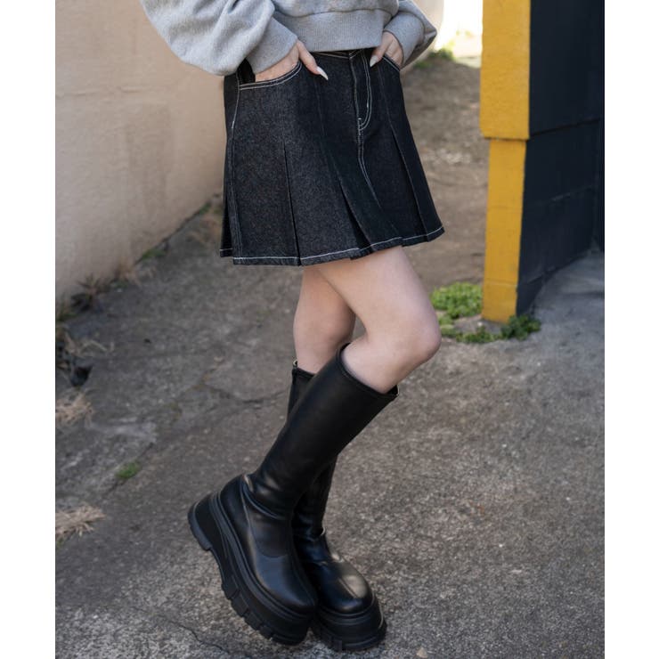 デニムプリーツミニスカート | WEGO【WOMEN】 | 詳細画像19 