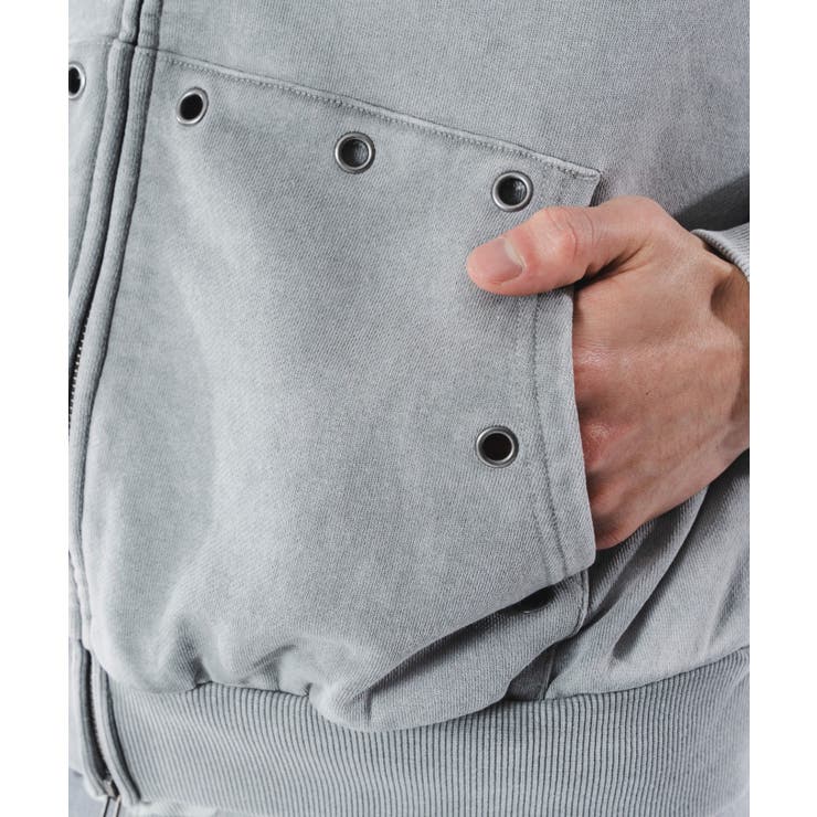 ブリーチハトメZIPパーカー | WEGO【MEN】 | 詳細画像9 
