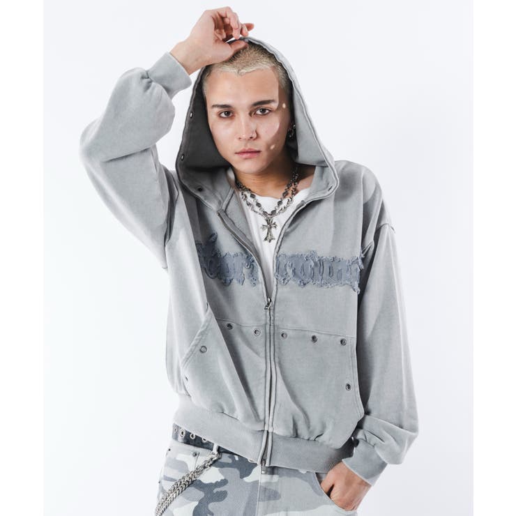 ブリーチハトメZIPパーカー | WEGO【MEN】 | 詳細画像14 