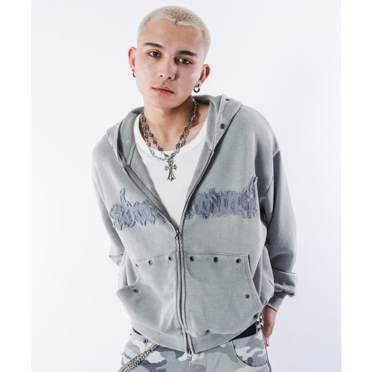 ブリーチハトメZIPパーカー | WEGO【MEN】 | 詳細画像18 