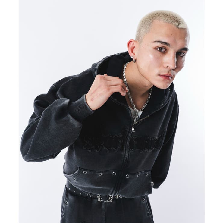 ブリーチハトメZIPパーカー | WEGO【MEN】 | 詳細画像45 