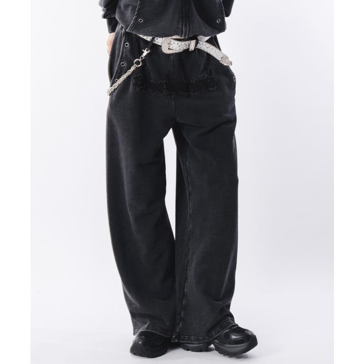 ブラックその他 | ブリーチハトメスウェットパンツ | WEGO【MEN】