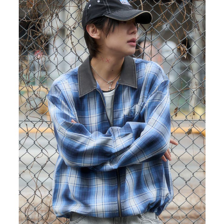 オンブレチェックシャツジャケット | WEGO【MEN】 | 詳細画像10 