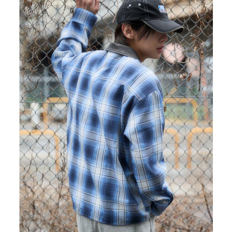 オンブレチェックシャツジャケット | WEGO【MEN】 | 詳細画像13 