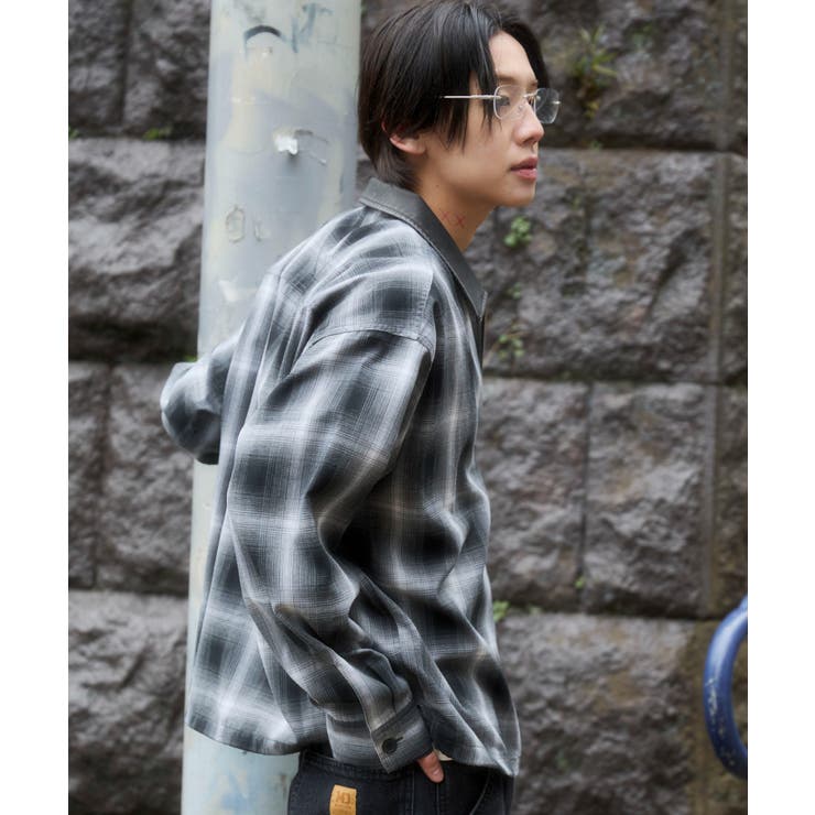 オンブレチェックシャツジャケット | WEGO【MEN】 | 詳細画像18 