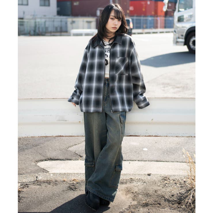 オンブレチェックシャツジャケット | WEGO【MEN】 | 詳細画像27 