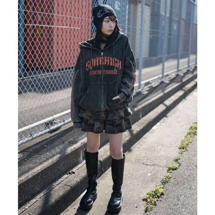 ブリーチグラフィックZIPパーカー | WEGO【MEN】 | 詳細画像3 