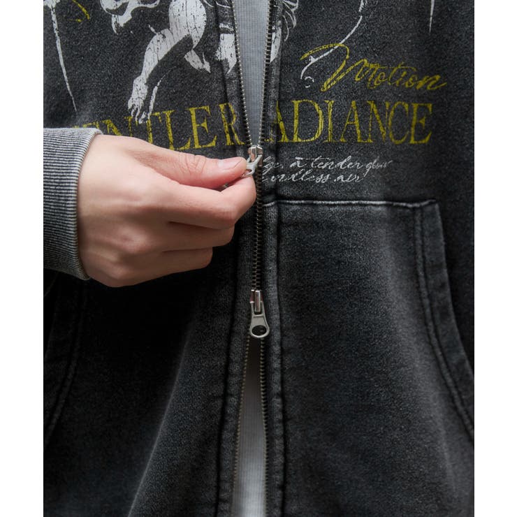 ブリーチグラフィックZIPパーカー | WEGO【MEN】 | 詳細画像7 