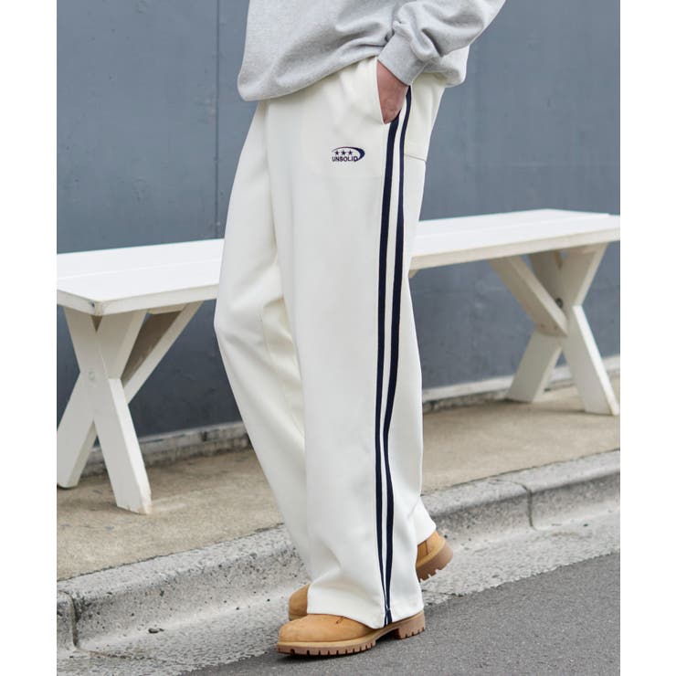 オフホワイト | ライントラックパンツ | WEGO【MEN】
