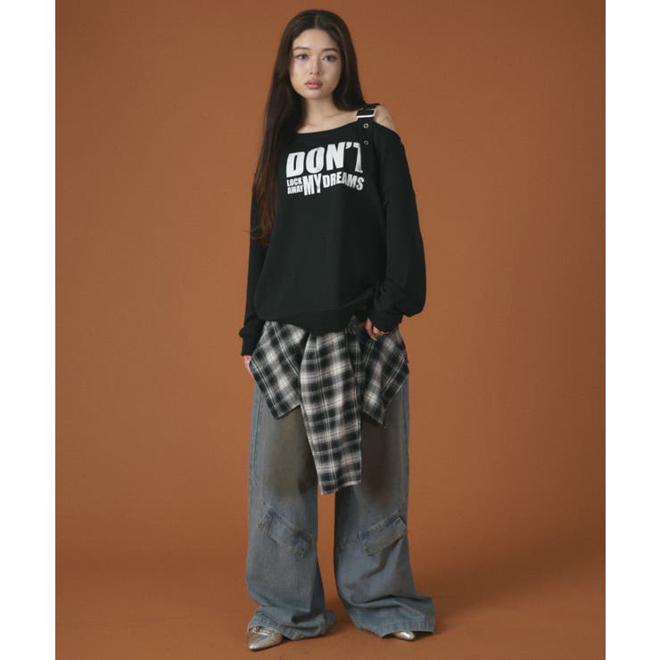 ベルトショルダーグラフィックスウェット | WEGO【WOMEN】 | 詳細画像7 