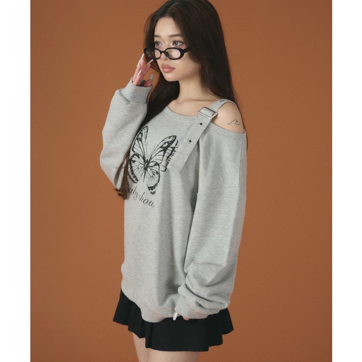 ベルトショルダーグラフィックスウェット | WEGO【WOMEN】 | 詳細画像12 