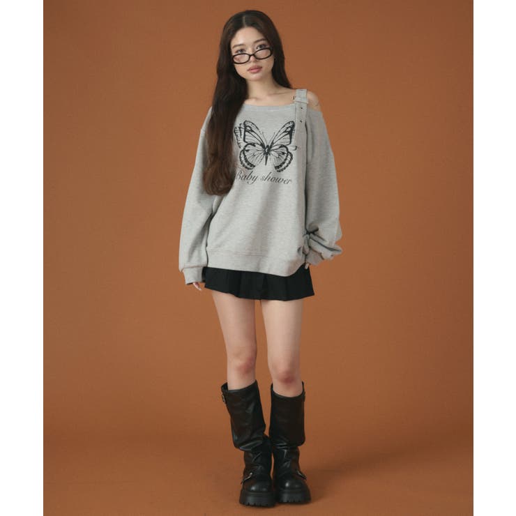 ベルトショルダーグラフィックスウェット | WEGO【WOMEN】 | 詳細画像13 