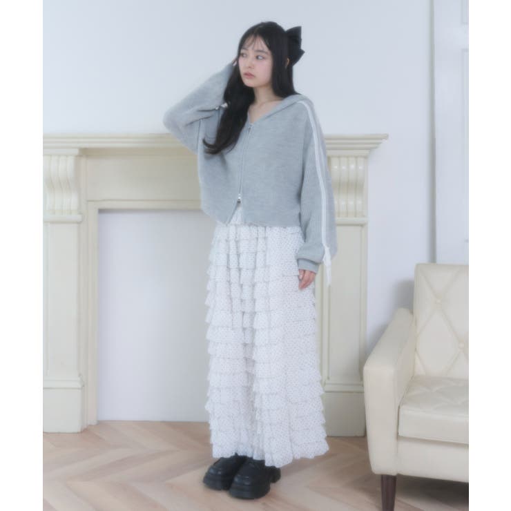 レースリボンニットパーカー | WEGO【WOMEN】 | 詳細画像4 