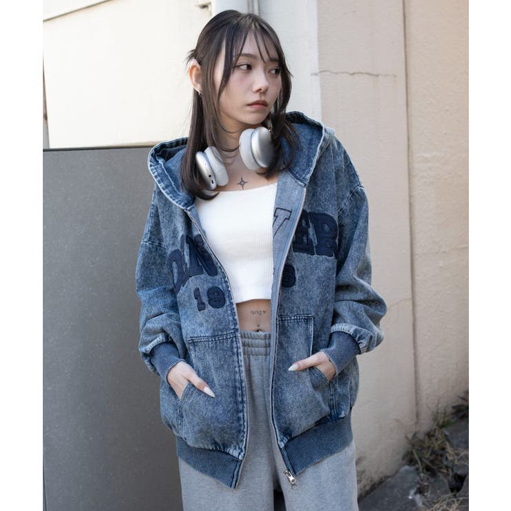 カレッジロゴBIGZIPパーカー | WEGO【WOMEN】 | 詳細画像7 