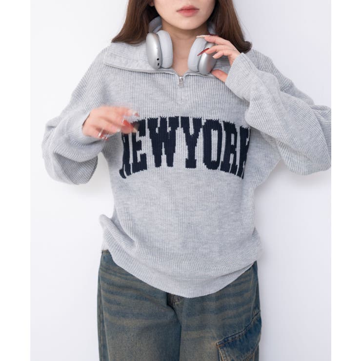 NEWYORKハーフジップニット | WEGO【WOMEN】 | 詳細画像15 