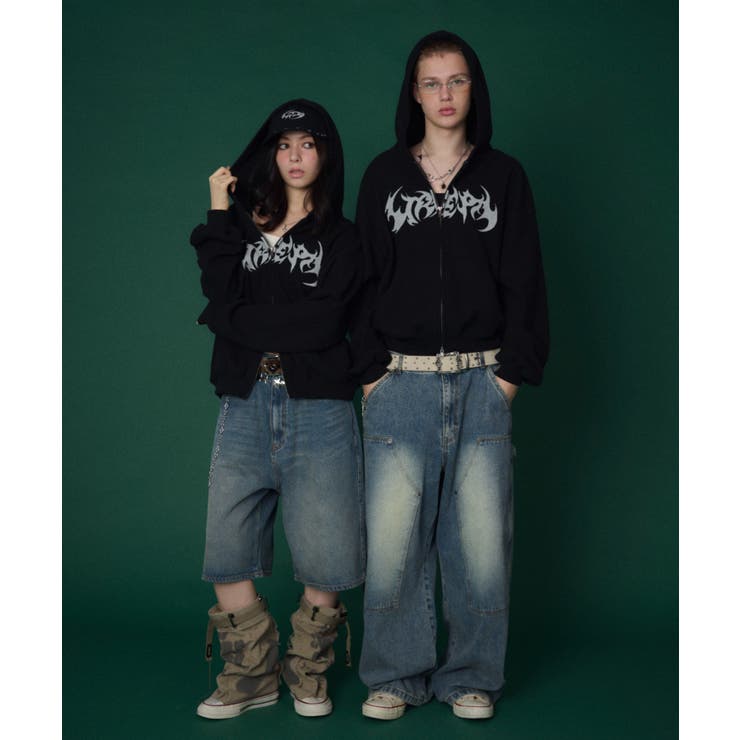 ワッフルグラフィックカットZIPパーカー | WEGO【MEN】 | 詳細画像14 