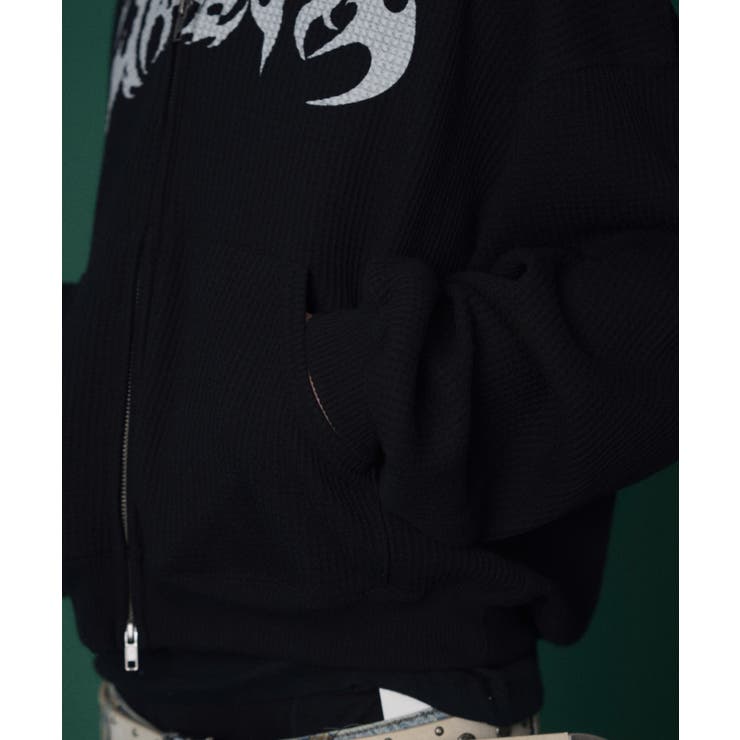 ワッフルグラフィックカットZIPパーカー | WEGO【MEN】 | 詳細画像20 