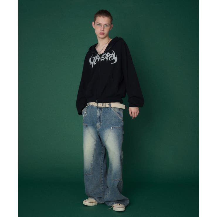 ワッフルグラフィックカットZIPパーカー | WEGO【MEN】 | 詳細画像23 