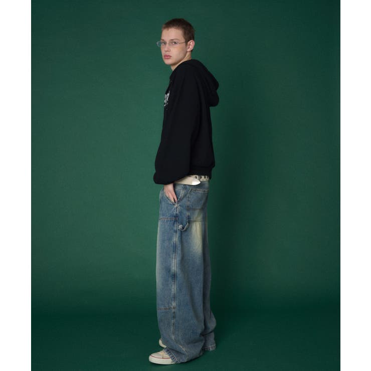 ワッフルグラフィックカットZIPパーカー | WEGO【MEN】 | 詳細画像24 