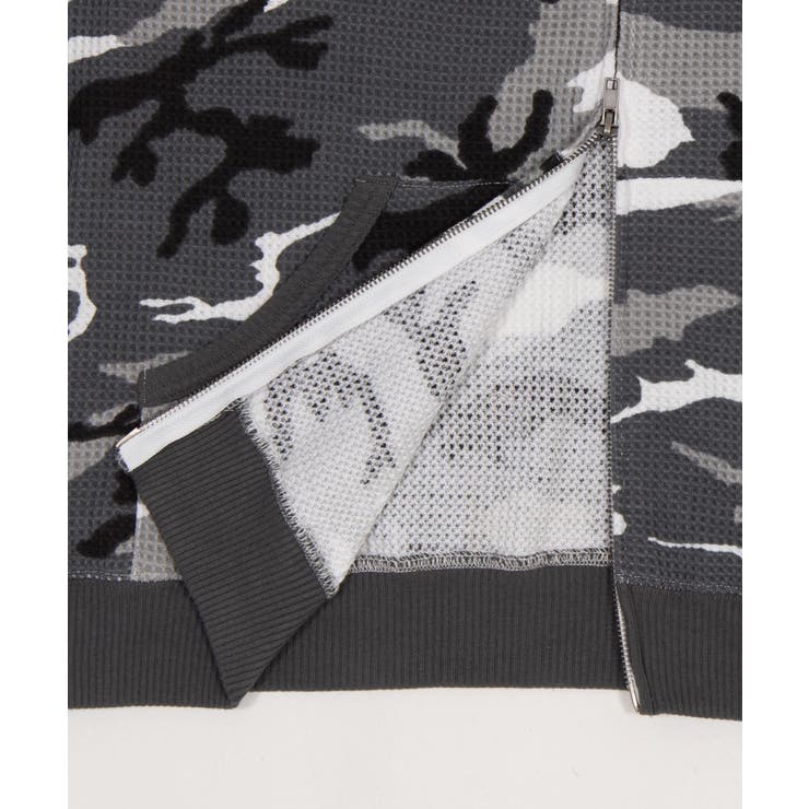 ワッフルグラフィックカットZIPパーカー | WEGO【MEN】 | 詳細画像43 