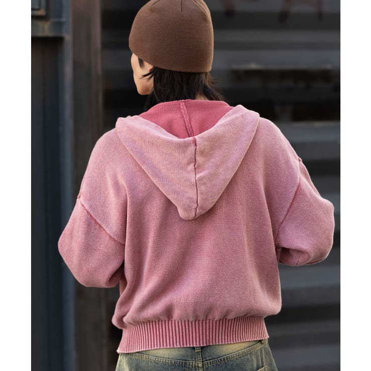 ブリーチニットグラフィックZIPパーカー | WEGO【MEN】 | 詳細画像9 