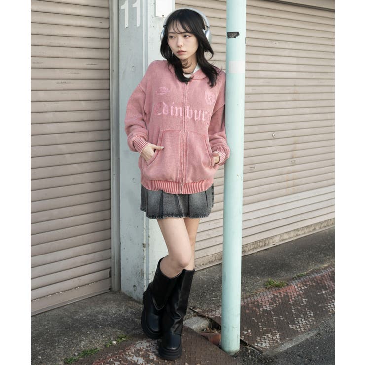 ブリーチニットグラフィックZIPパーカー | WEGO【MEN】 | 詳細画像16 