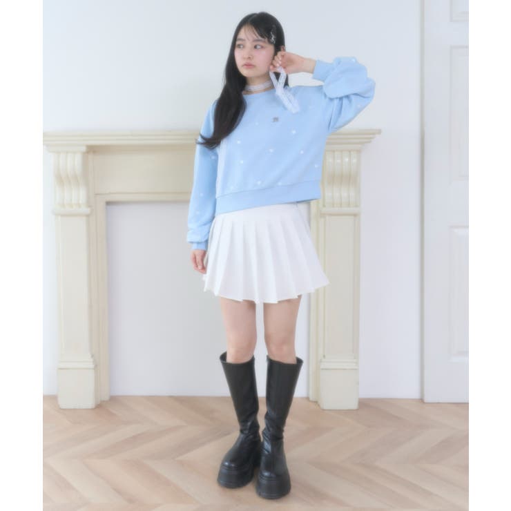 ハート総柄刺繡スウェット | WEGO【WOMEN】 | 詳細画像2 