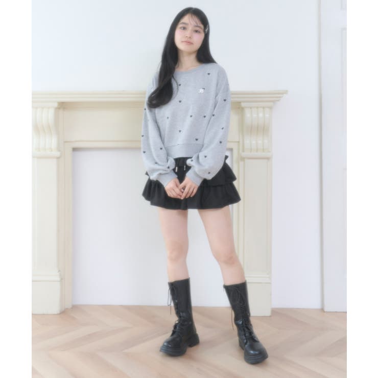 ハート総柄刺繡スウェット | WEGO【WOMEN】 | 詳細画像3 