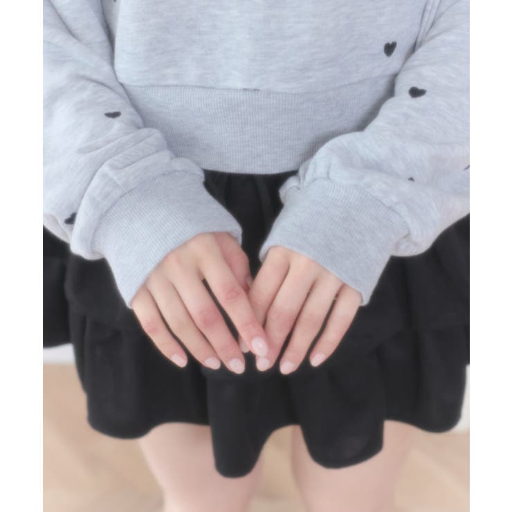 ハート総柄刺繡スウェット | WEGO【WOMEN】 | 詳細画像4 