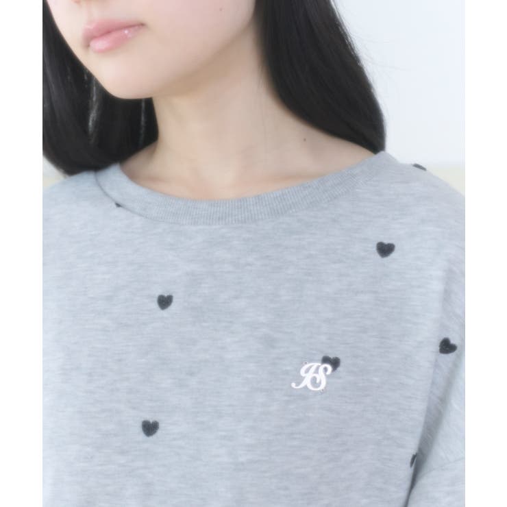 ハート総柄刺繡スウェット | WEGO【WOMEN】 | 詳細画像6 