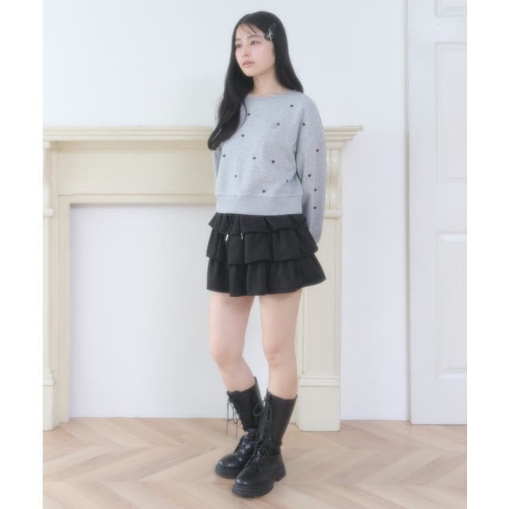 ハート総柄刺繡スウェット | WEGO【WOMEN】 | 詳細画像9 